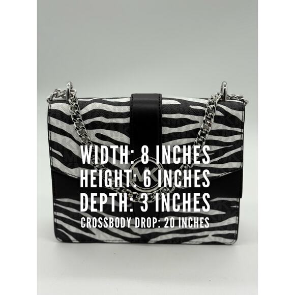 RETAIL $498 Michael Kors Greenwich Small Zebra Print Crossbody Bag*BNWT - Picture 10 of 11